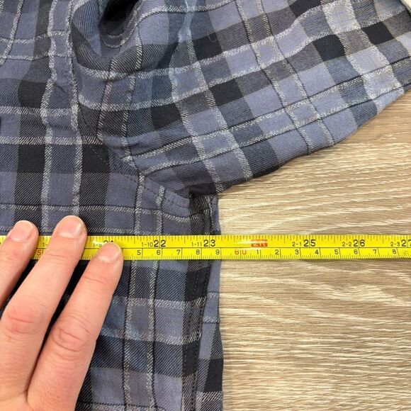 ORANGE HUGO BOSS Mens Blue White Yellow Plaid Ombre Button Down Shirt Sz XXL - Picture 9 of 10